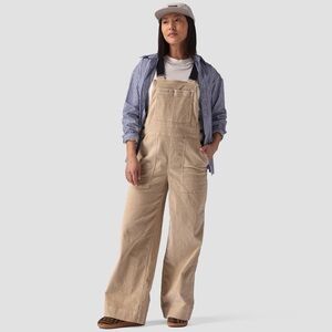 Women's Beige Denim Overalls